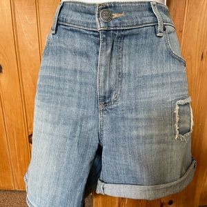 Distressed jean shorts by Loft, size 28/6, worn and in very good condition.
